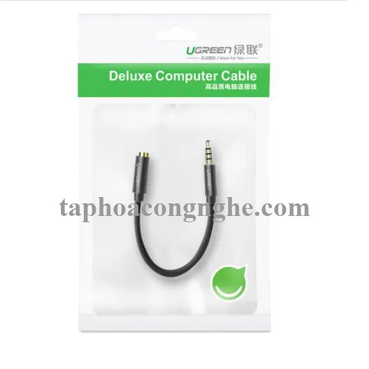 Ugreen 30746 20CM màu Đen Cáp âm thanh 3.5mm nối dài 30746 30030746